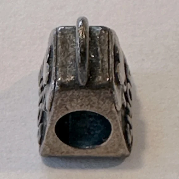 Vintage 🩶 To Shop Silver Bag Charm - Picture 5 of 5